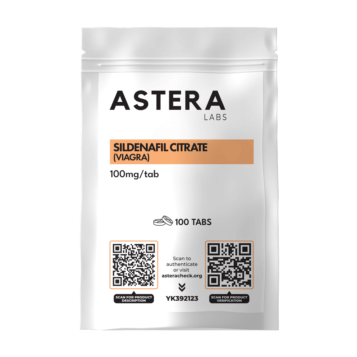 Sildenafil Citrate (Viagra) 100 tabs